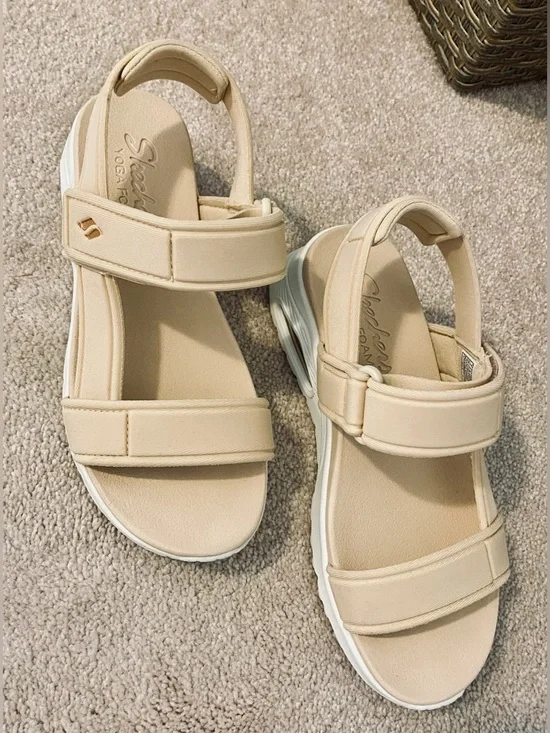 Skechers Tan Platform Sport Sandals - Picture 9 of 9